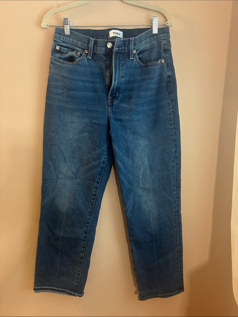 Pistola Women’s Straight-Leg Jeans in Medium Blue - size 28